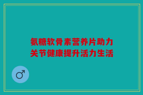 氨糖软骨素营养片助力关节健康提升活力生活