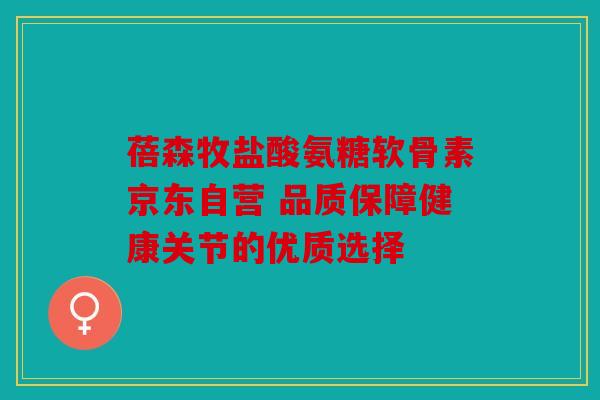 蓓森牧盐酸氨糖软骨素京东自营 品质保障健康关节的优质选择-第1张图片-关节骑士
