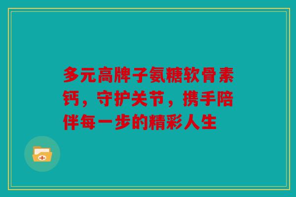多元高牌子氨糖软骨素钙，守护关节，携手陪伴每一步的精彩人生