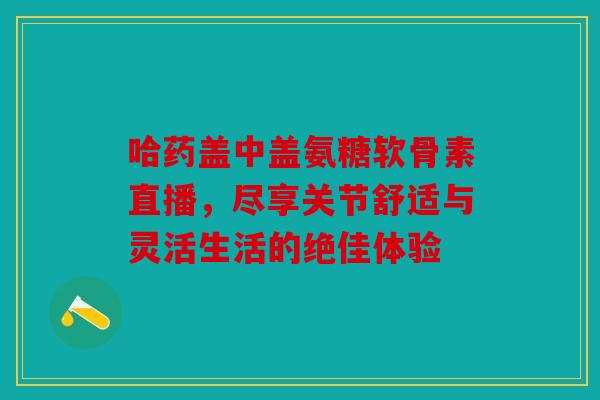 哈药盖中盖氨糖软骨素直播，尽享关节舒适与灵活生活的绝佳体验