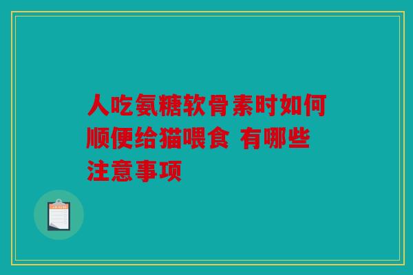 人吃氨糖软骨素时如何顺便给猫喂食 有哪些注意事项