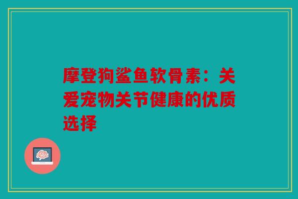 摩登狗鲨鱼软骨素：关爱宠物关节健康的优质选择
