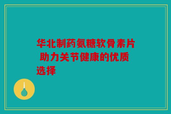 华北制药氨糖软骨素片 助力关节健康的优质选择