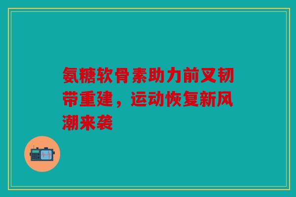 氨糖软骨素助力前叉韧带重建，运动恢复新风潮来袭