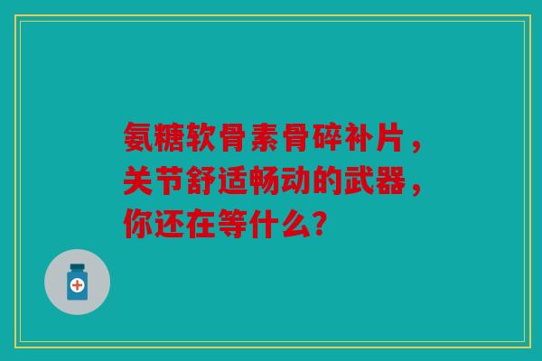 氨糖软骨素骨碎补片，关节舒适畅动的武器，你还在等什么？